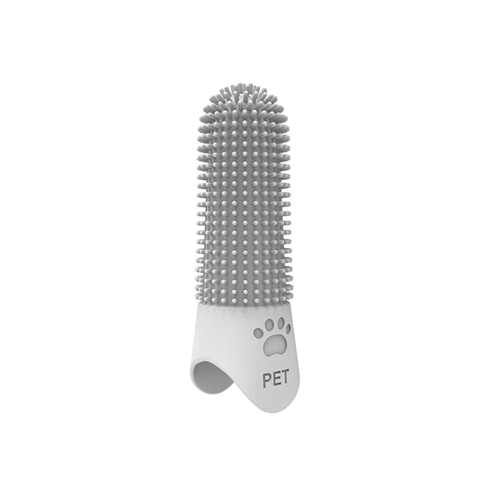 Escovas de dentes de silicone para limpeza de dentes de animais de estimação para cães e gatos, limpeza e remoção de tártaro e pedras.