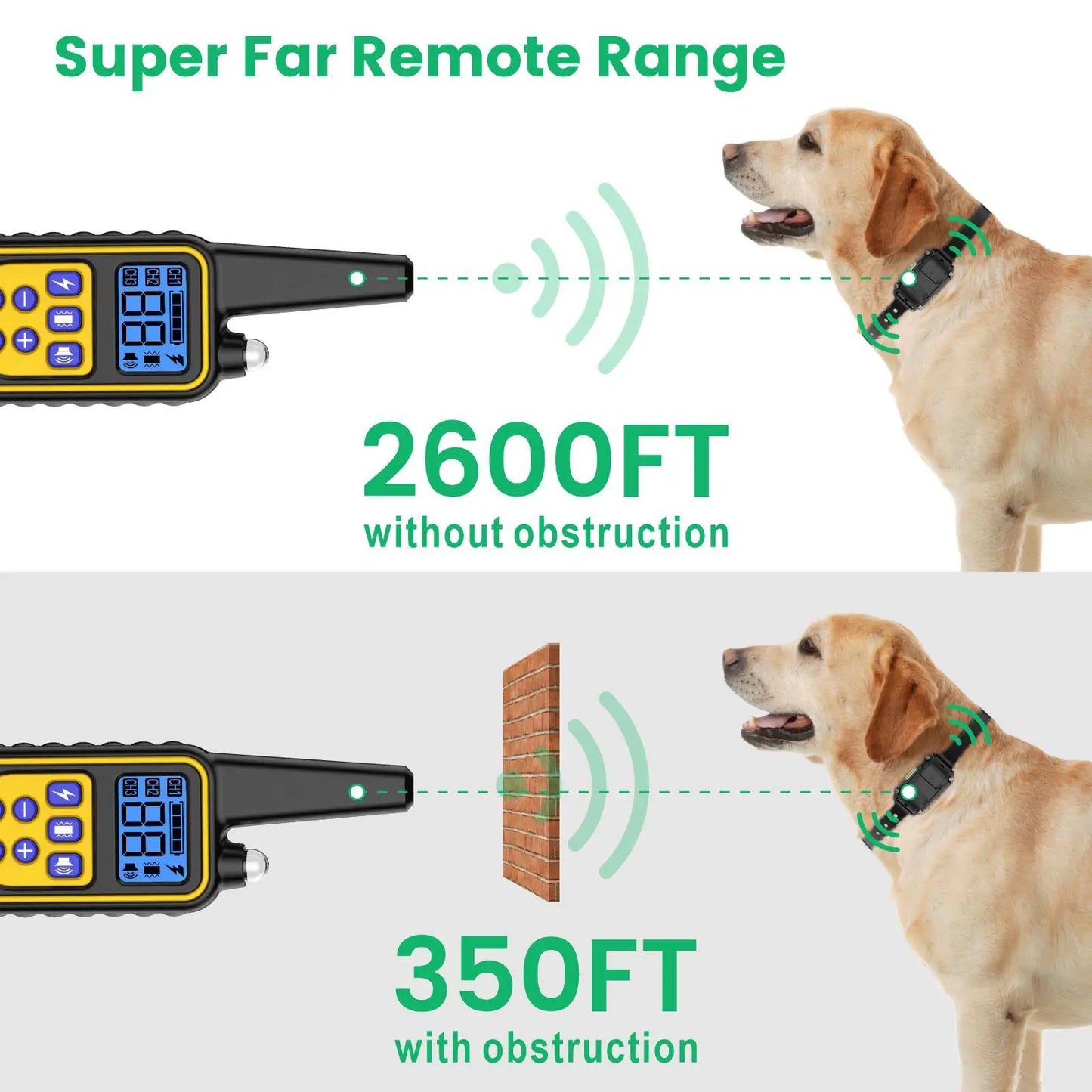Electric Dog Training Collar Waterproof Dog Bark Collar Pet With Remote Control Rechargeable Anti Barking Device All Size Dogs