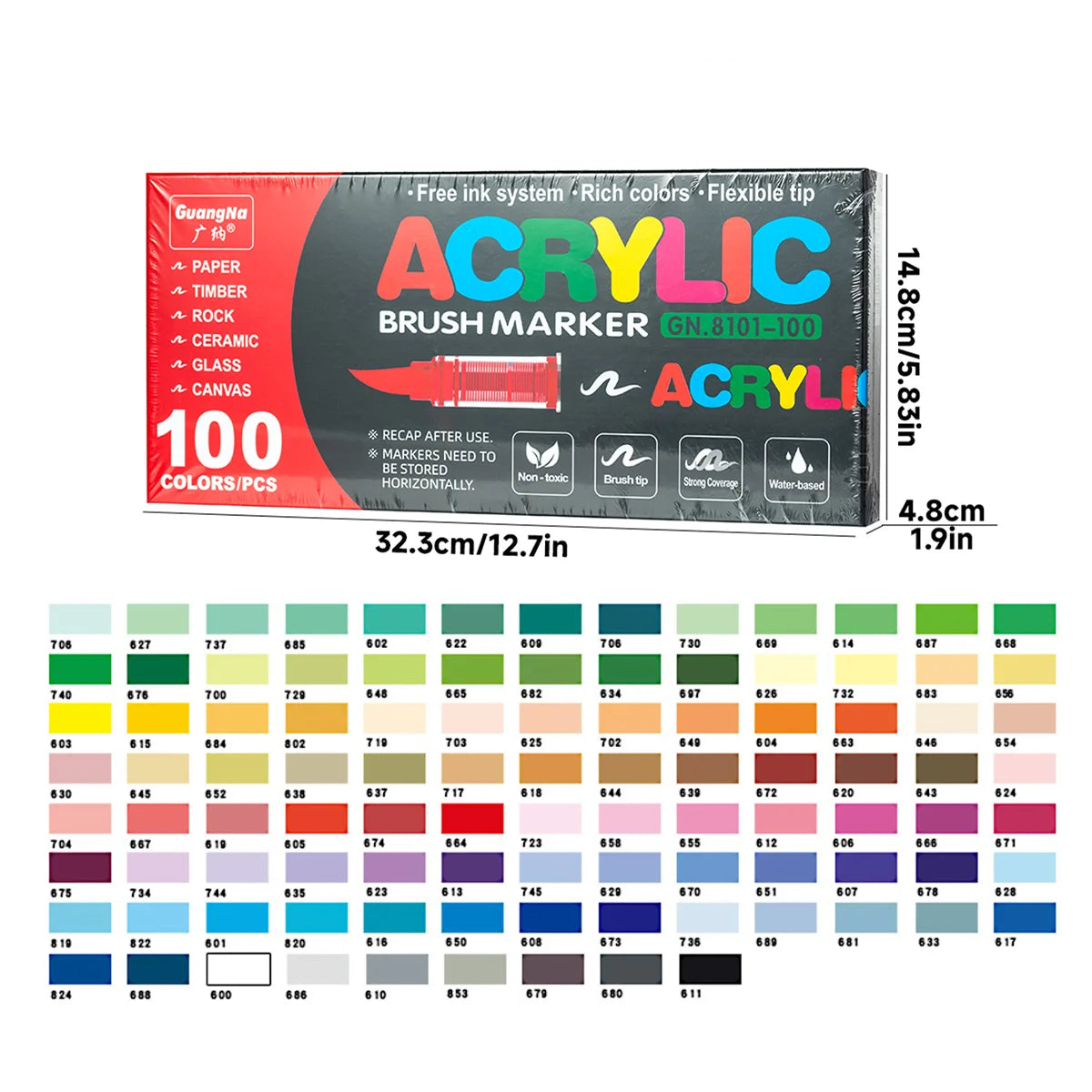 Conjunto de marcadores profissionais para artistas, 12-240 cores/caixa - Marcadores acrílicos líquidos de ponta macia para desenho em linha reta, pintura artística de grafite faça você mesmo