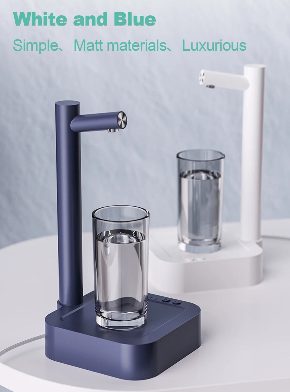 Bomba de água de galão, dispensador elétrico portátil de água para acampamento doméstico, garrafa de água potável automática inteligente, bomba de galão
