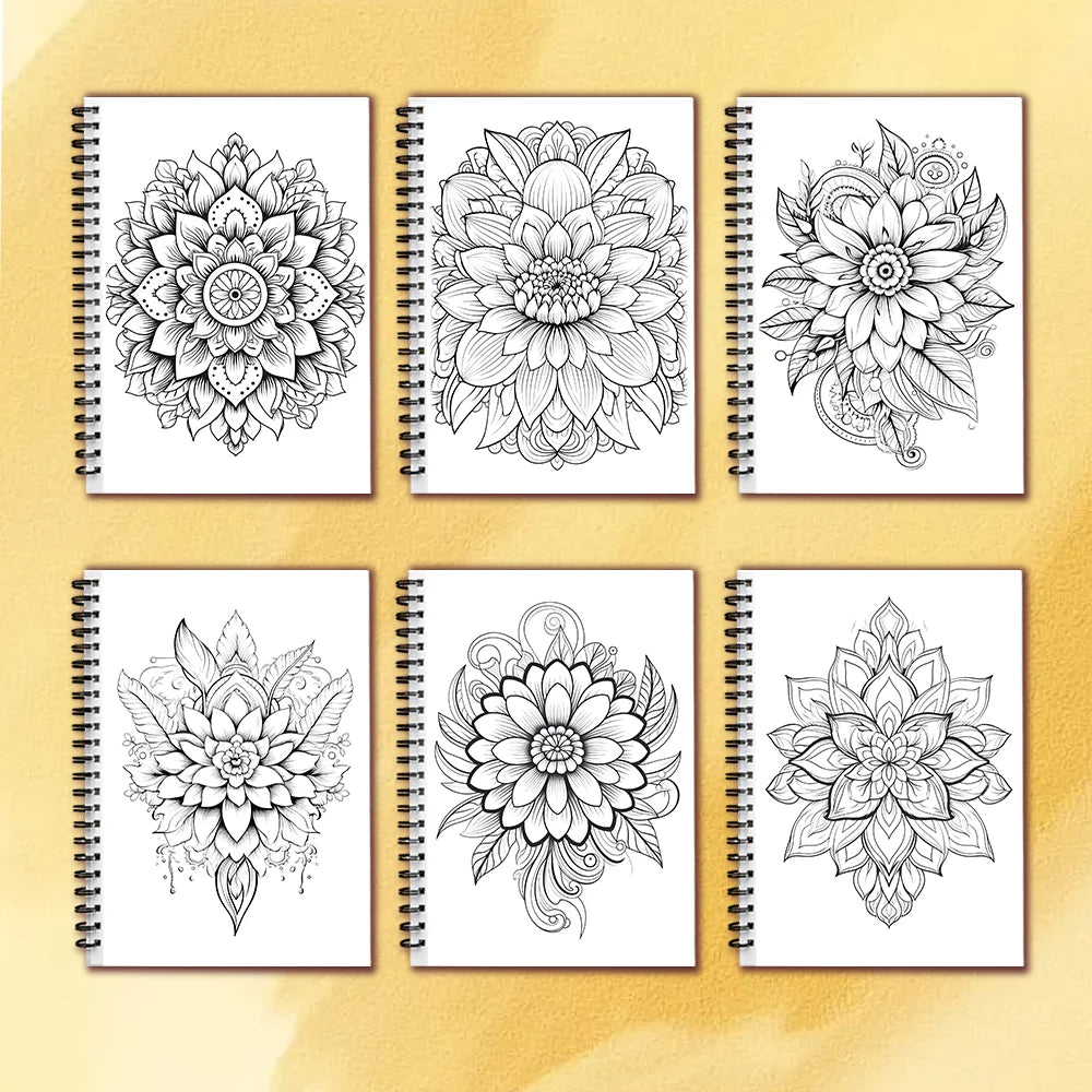 Livro de colorir em espiral - 30 folhas, livro de colorir para adultos, 11,3 x 8,3 polegadas, papel grosso de 100 g, livro de desenho, presente de boas-vindas para o feriado