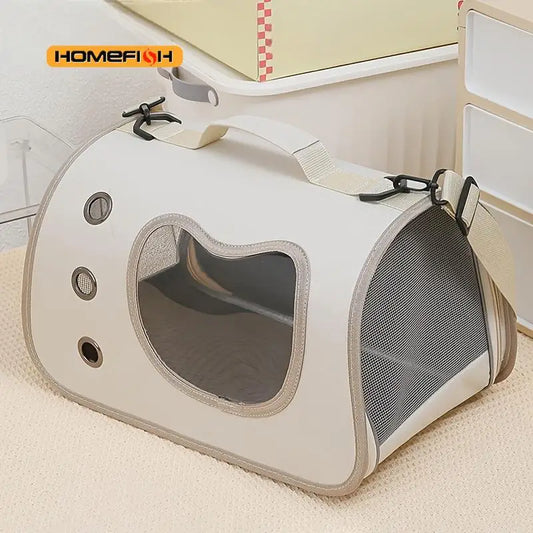 Bolsa de transporte portátil para animais de estimação para cães e gatos pequenos, bolsa dobrável para gatos ao ar livre, bolsa de ombro respirável para gatos, bolsa de transporte para gatinhos