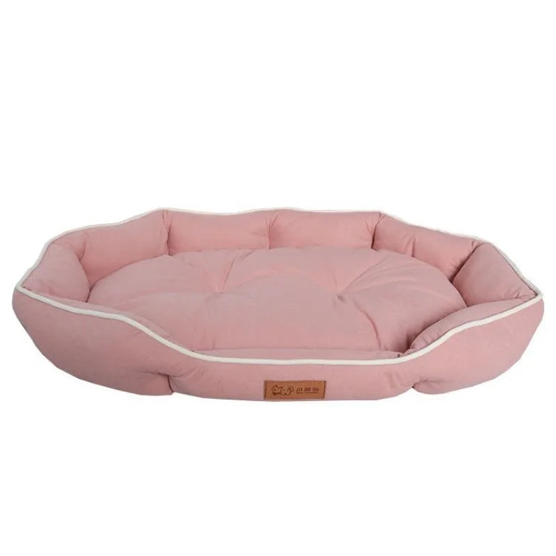 Solid Color Non Slip Soft Breathable High Rebound Dog Golden Fur Shiba Inu Mattress Sleeping Bed Large Dog Pet Bed Pet Supplies