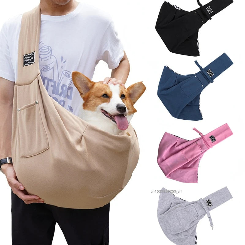 Bolsa de ombro transversal confortável para animais de estimação, bolsa de transporte portátil para viagem ao ar livre, bolsa de transporte para filhotes de gatos e cachorros