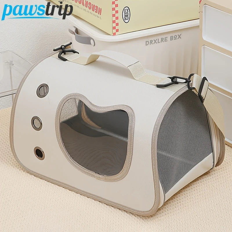 Bolsa de transporte portátil para animais de estimação para cães e gatos pequenos, bolsa dobrável para gatos ao ar livre, bolsa de ombro respirável para gatos, bolsa de transporte para gatinhos