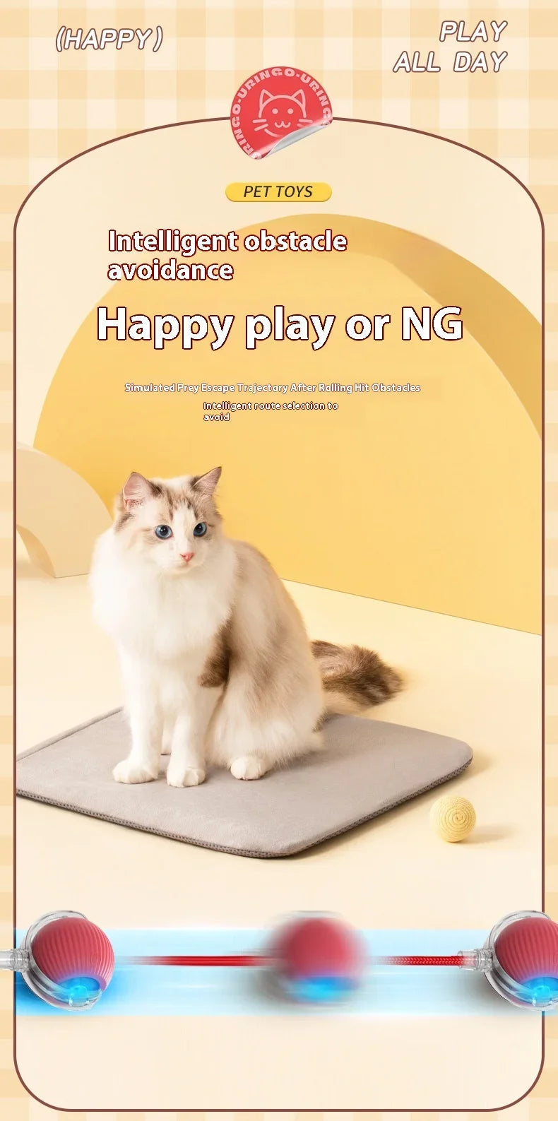 Brinquedos inteligentes interativos para gatos, bola elétrica com rolamento automático para gatos, gatinhos, animais de estimação, treinamento automático, brinquedo recarregável por USB
