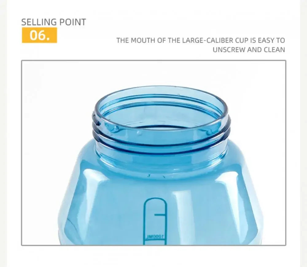 Copo de água à prova de vazamento de 1/1,5L, garrafa de água de plástico ecológico, garrafa esportiva, grande capacidade, garrafa de água de viagem flip
