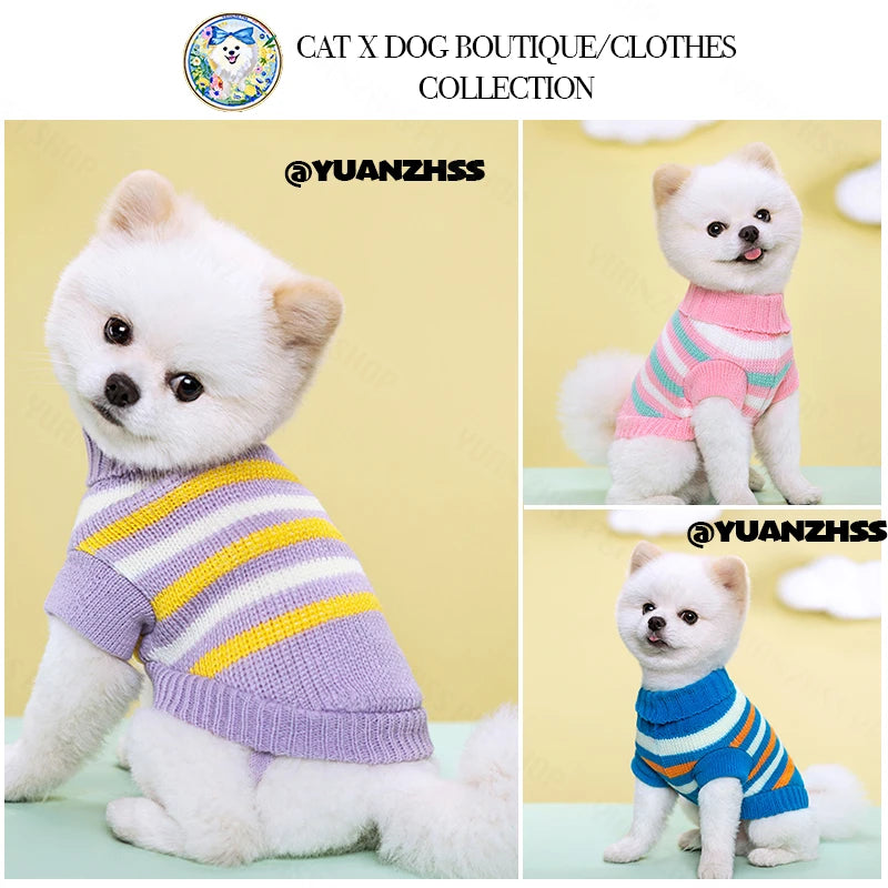Nova coleção de suéteres para animais de estimação - Roupas de inverno aconchegantes em malha para cães e gatos | Suéteres estilosos para animais