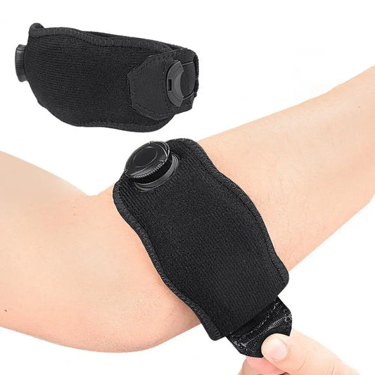 Cotoveleira de tenista, cotoveleira ajustável para golfista com acolchoamento de EVA, faixa de compressão, suporte para antebraço, alívio da dor no cotovelo