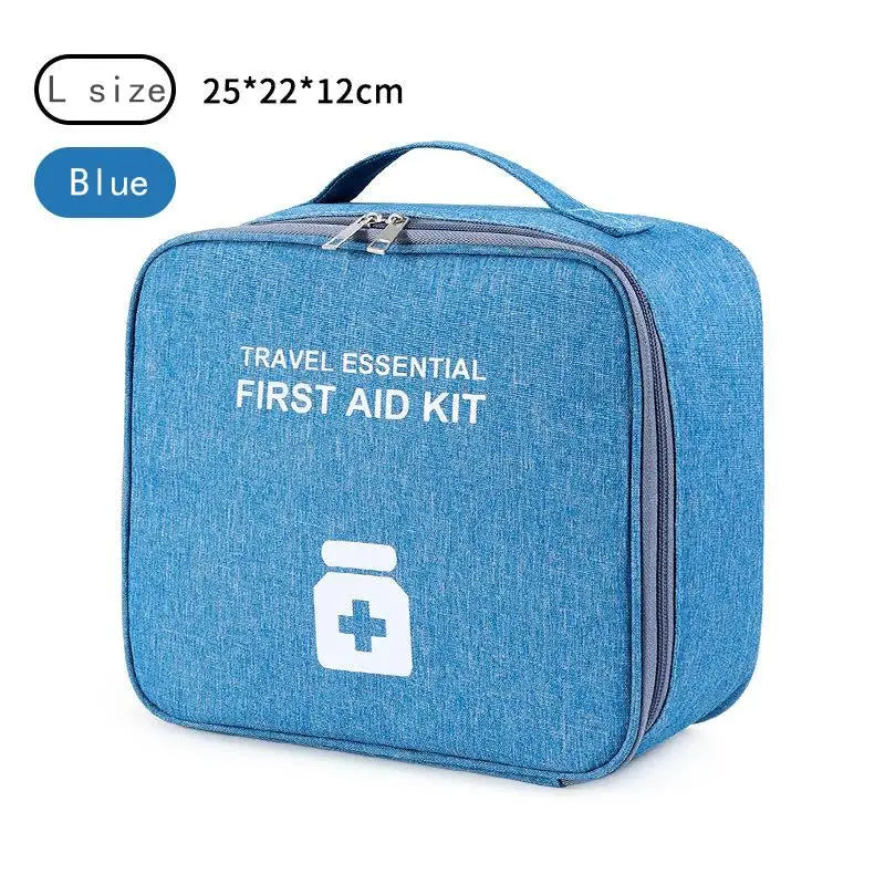 Kit de primeiros socorros para a família, 1 peça, portátil, para viagem, para uso externo, bolsa de armazenamento de medicamentos em camadas, grande capacidade, para uso doméstico