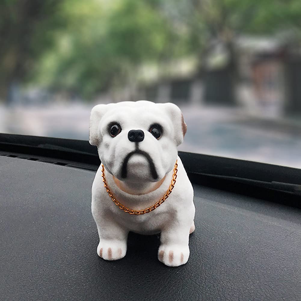 Doll Nodding Dog Shaking Head Resin Simulation Car Dog Toy Dashboard Decoration Car Ornament Cute Car Accessories Girls Women