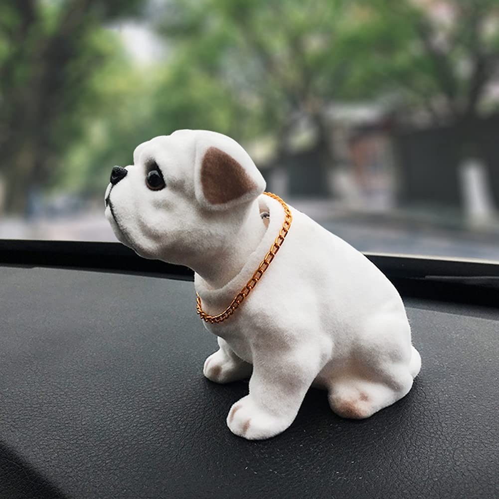 Doll Nodding Dog Shaking Head Resin Simulation Car Dog Toy Dashboard Decoration Car Ornament Cute Car Accessories Girls Women