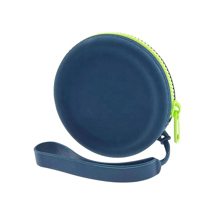 Bolsa de treinamento para petiscos de cachorro, bolsa portátil de silicone para petiscos de cachorro com cordão e gancho para armazenamento de suprimentos para caminhadas ao ar livre