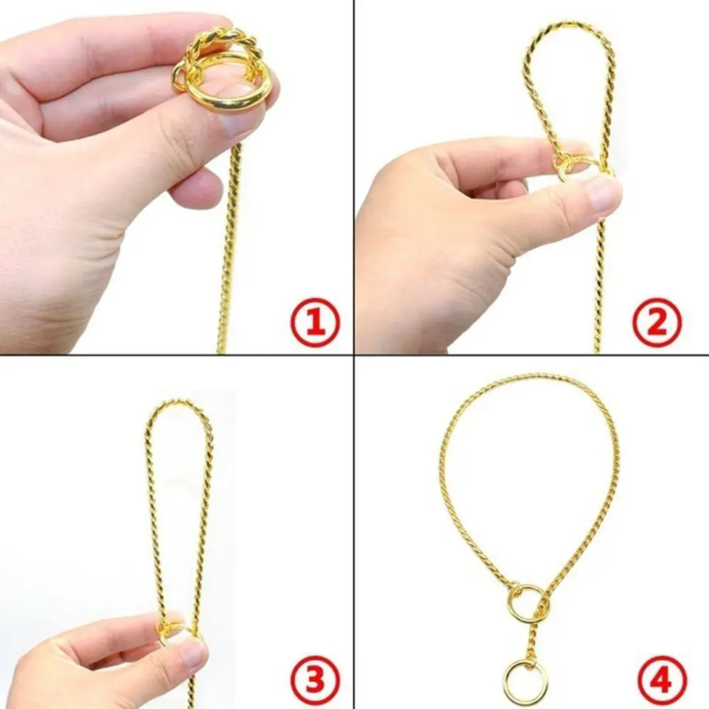 Choke Chain Dog Training Retriever Collars Heavy Duty Pet Collar Accessories Large Necklace