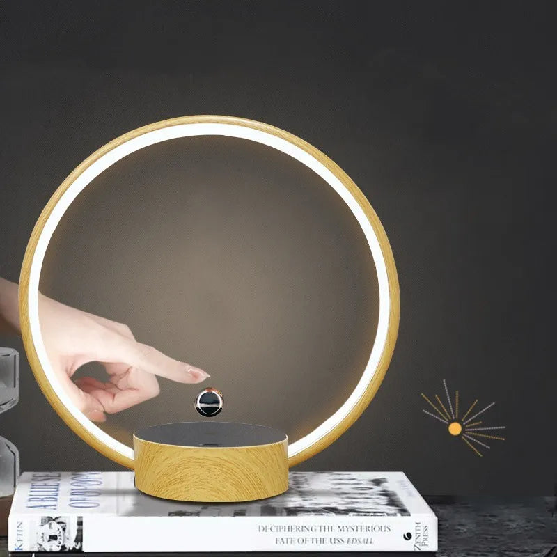 2025 Nova Lâmpada Circular de Anel Magnético de Luxo com Levitação Gradiente de Luz Atmosfera para Escritório, Quarto, Decoração de Casa, Presente Criativo