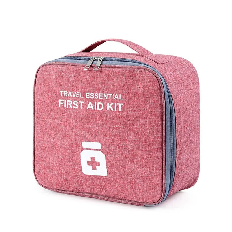 Kit de primeiros socorros para a família, 1 peça, portátil, para viagem, para uso externo, bolsa de armazenamento de medicamentos em camadas, grande capacidade, para uso doméstico