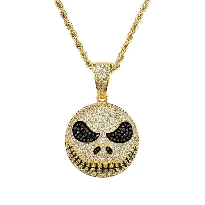 Pingente de alfabeto XO com zircônia incrustada em metal, tendência, personalidade, masculino, feminino, glamour de rua, moda hip hop, colar, joias, presentes