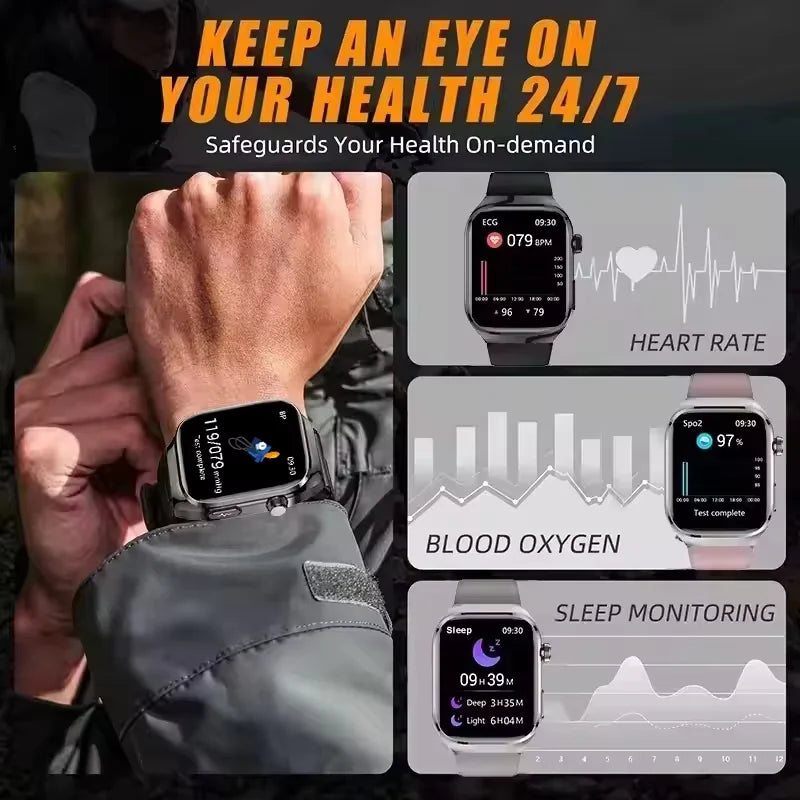 Novo 2025 para Huawei Três altas pressão arterial Smartwatch ECG Ácido Úrico Frequência Cardíaca Relógio Análise Corporal Monitoramento de Saúde Relógios