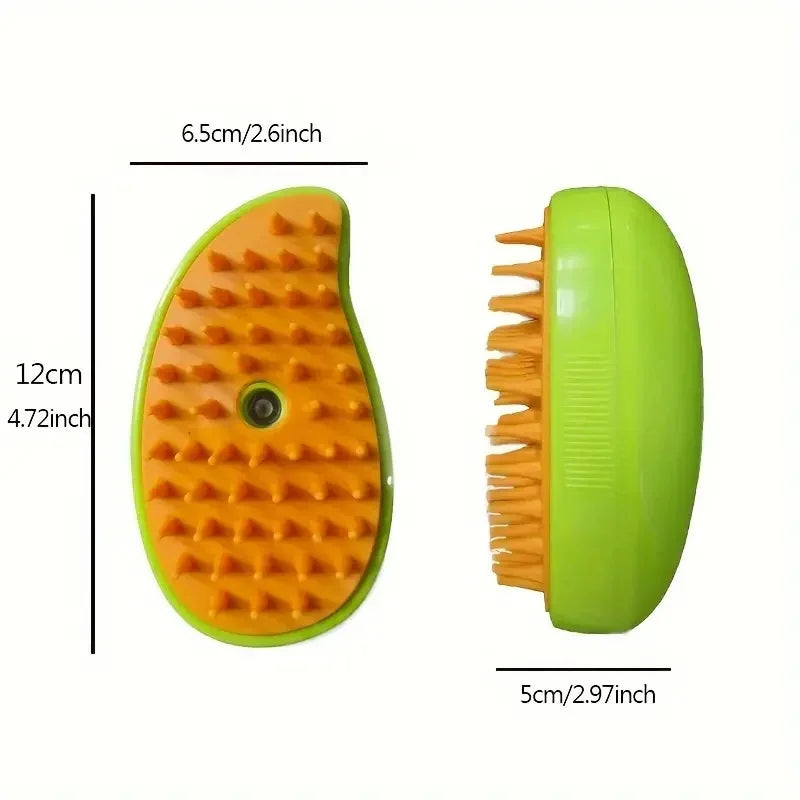Escova elétrica para cães e gatos, escova vaporizadora 3 em 1 para massagem e tosa de animais de estimação, removendo pelos emaranhados e soltos