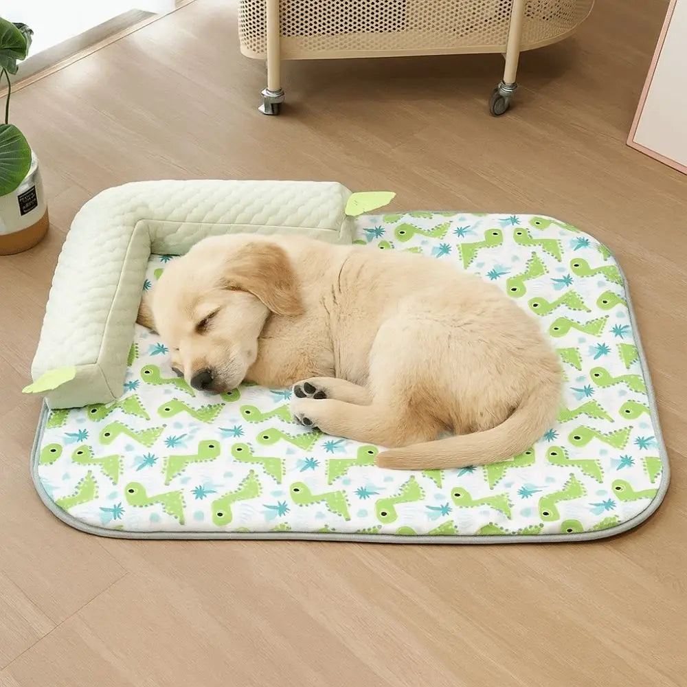 Cama para animais de estimação, tapete respirável, areia fria para animais de estimação, lavável, macio, tapete de dormir para cães, confortável, tapete de canil refrescante para filhotes e gatos