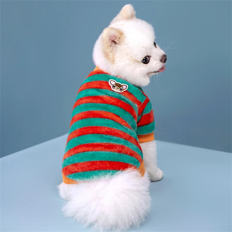 Casaco de inverno macio para cães, roupas quentes de lã para filhotes de cães pequenos, suéter, moletom, fantasias para animais de estimação, presente de Natal