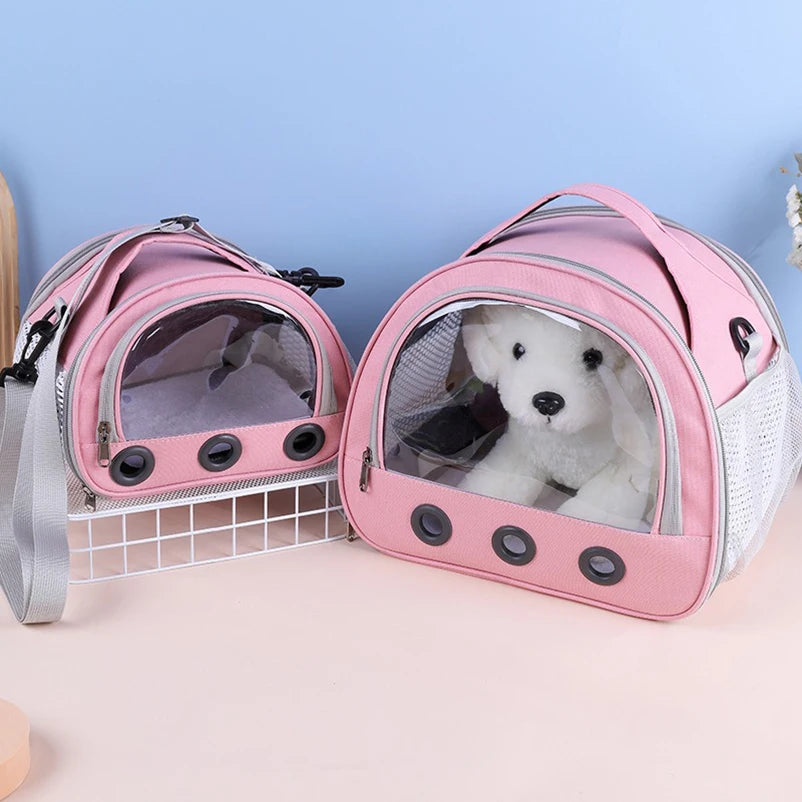 Bolsa de transporte para cães, gatos, pássaros e coelhos com almofada de algodão grosso, mochila de aviação para animais de estimação, bolsa de viagem portátil anti-sufocante, bolsa para cães de estimação