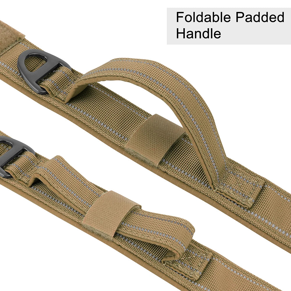 Military Tactical Dog Collar Nylon Wide Pet Training Collars Necklace With Handle Strong For Medium Large Dogs French Bulldog