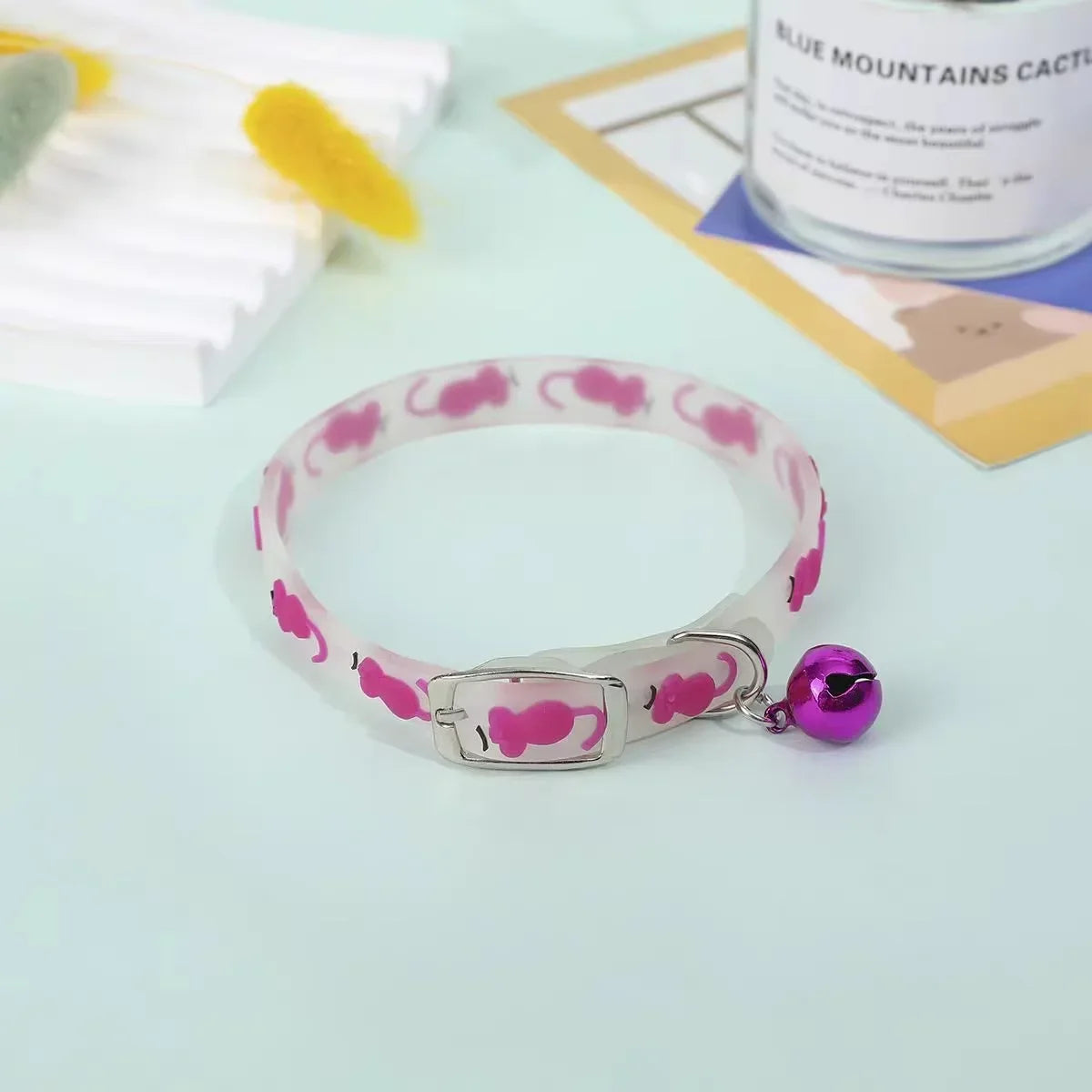 Colar luminoso para gatos, coleira pequena para cães, anti-perda, colar de silicone fluorescente, anel de pescoço, acessórios para animais de estimação