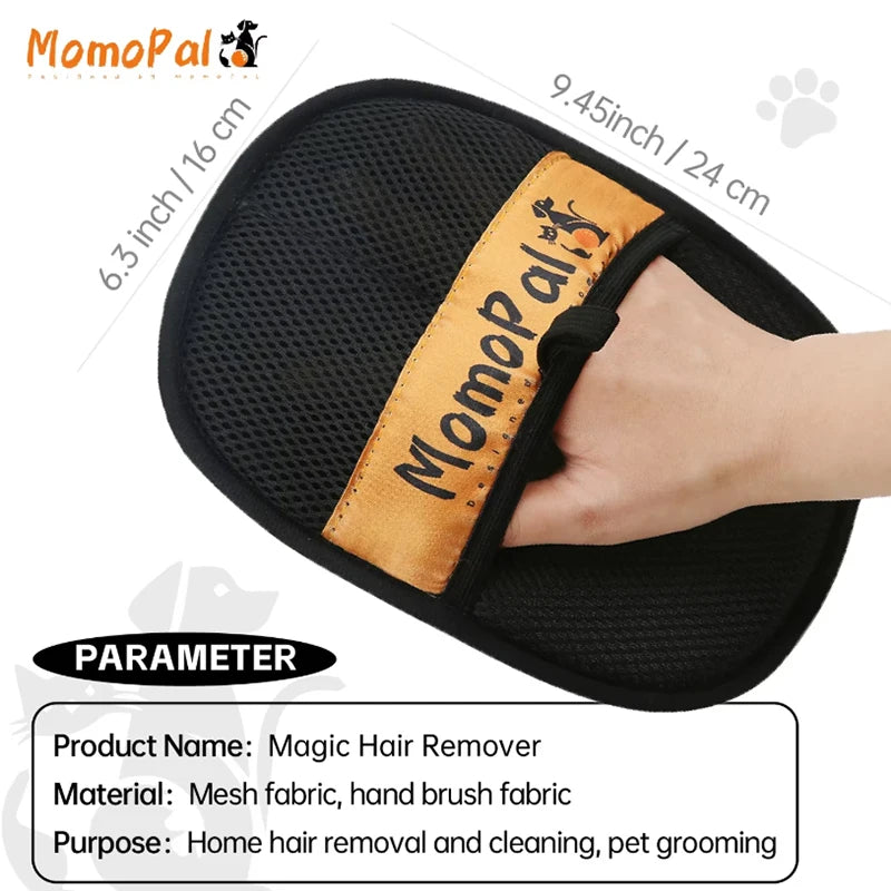 Luvas de tosa para animais de estimação atualizadas, escova de pelos de gatos, luvas para remoção de pelos de animais de estimação, escova dupla, ferramenta de limpeza antiestática para gatos, luvas para remoção de pelos