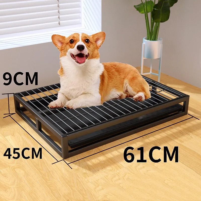Caixa de areia para cães, caixa de areia para cães de interior, banheiro de aço inoxidável para cães pequenos, caixa de areia para treinamento, banheiros laváveis ​​para cães, coletor de cocô de animais de estimação