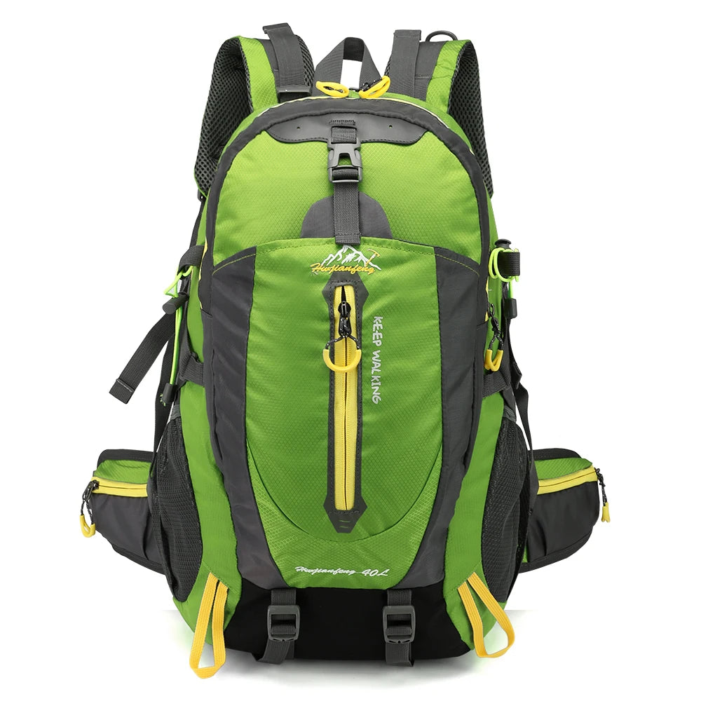 Mochila de viagem resistente à água de 40L para acampamento, caminhada, laptop, mochila de caminhada, escalada, mochilas para homens e mulheres, suprimentos para caminhada