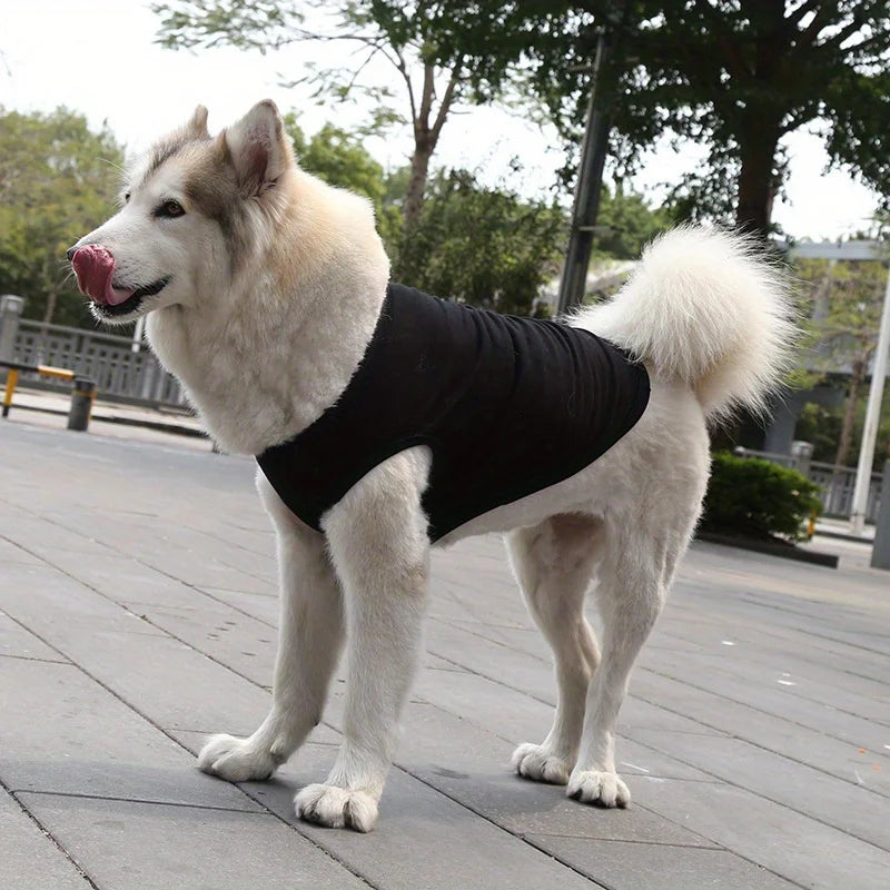 Colete de algodão para cachorro, 1 peça, roupas para animais de estimação para Golden Retriever, Samoieda, Labrador - Ajuste confortável para raças pequenas a grandes, algodão de pelúcia
