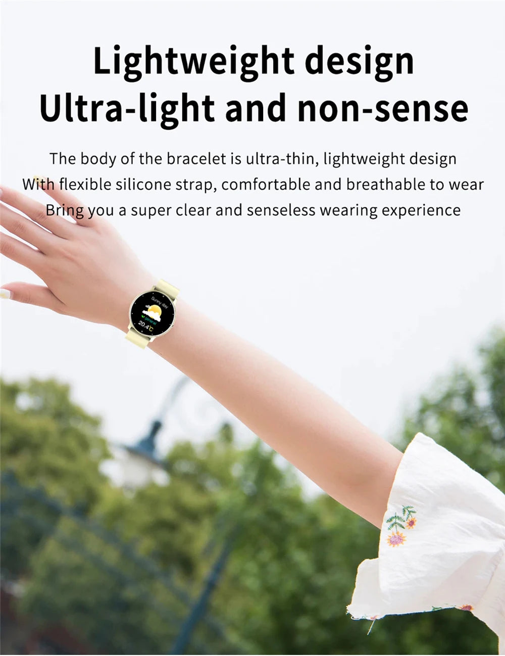 Relógio inteligente ZL02 com tela sensível ao toque, esportivo, fitness, IP67, à prova d'água, Bluetooth, recarregável, presente para homens e mulheres