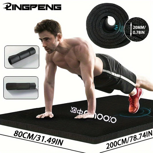 Tapete de ioga NBR de 15/20 mm de espessura, à prova de umidade, antiderrapante, durável, para acampamento, piquenique, 200x80 cm, para exercícios, academia e treino fitness