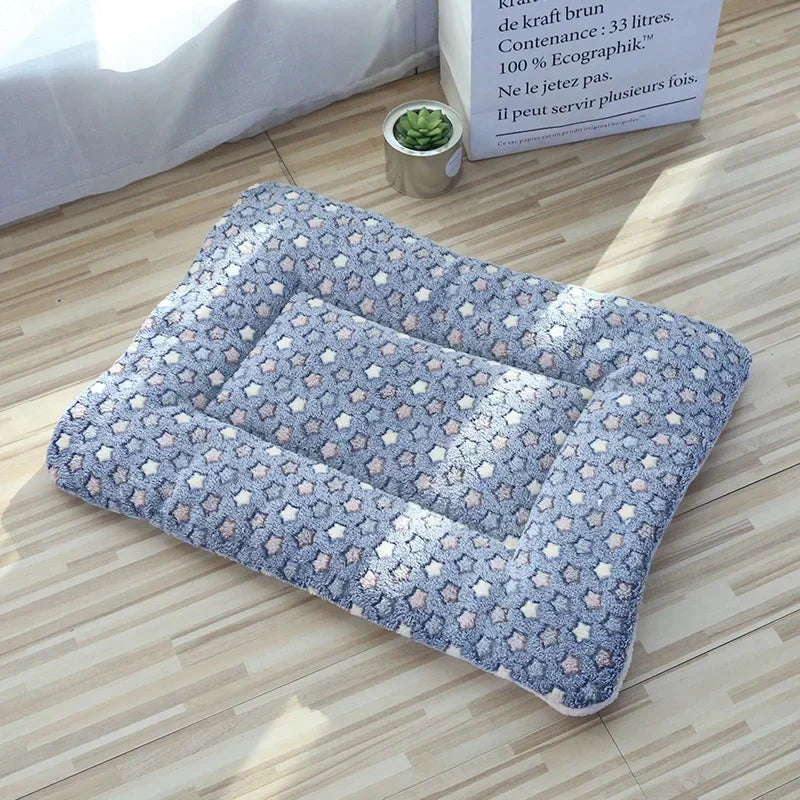 Tapete de pelúcia dupla face para animais de estimação, cama curta de pelúcia para gatos, cães pequenos, cobertor fofo para animais de estimação, almofada quente para gatinhos, sofá-cama para gatos