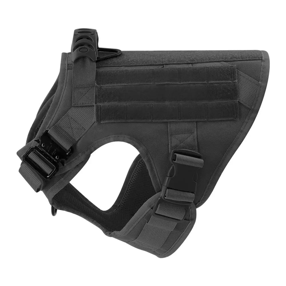 Coleira grande para cachorro, peitoral militar para cachorro, coleira Molle, bolsas, colete de treinamento para animais de estimação, peitorais táticos para pastor alemão, acessórios para cães