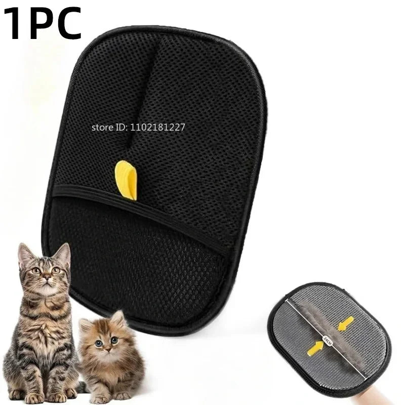Conjunto de ferramentas para remoção de pelos de animais de estimação, luvas reutilizáveis ​​para remoção de pelos estáticos, luvas de dupla face para remoção de pelos de cães e gatos para carpetes e sofás