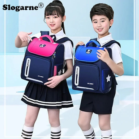 Mochilas escolares simples para estudantes, primárias, meninos, 1ª à 6ª série, proteção para coluna, redução de peso, mochila escolar para meninas, mochila unissex