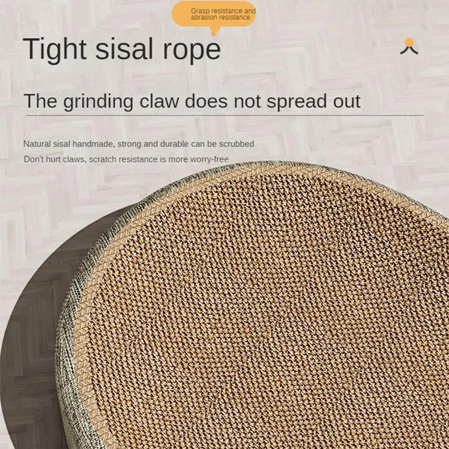 Arranhador oval para gatos, cama de sisal para arranhar, tapete de dormir multiuso para animais de estimação, resistente ao desgaste, cama para arranhar para gatos