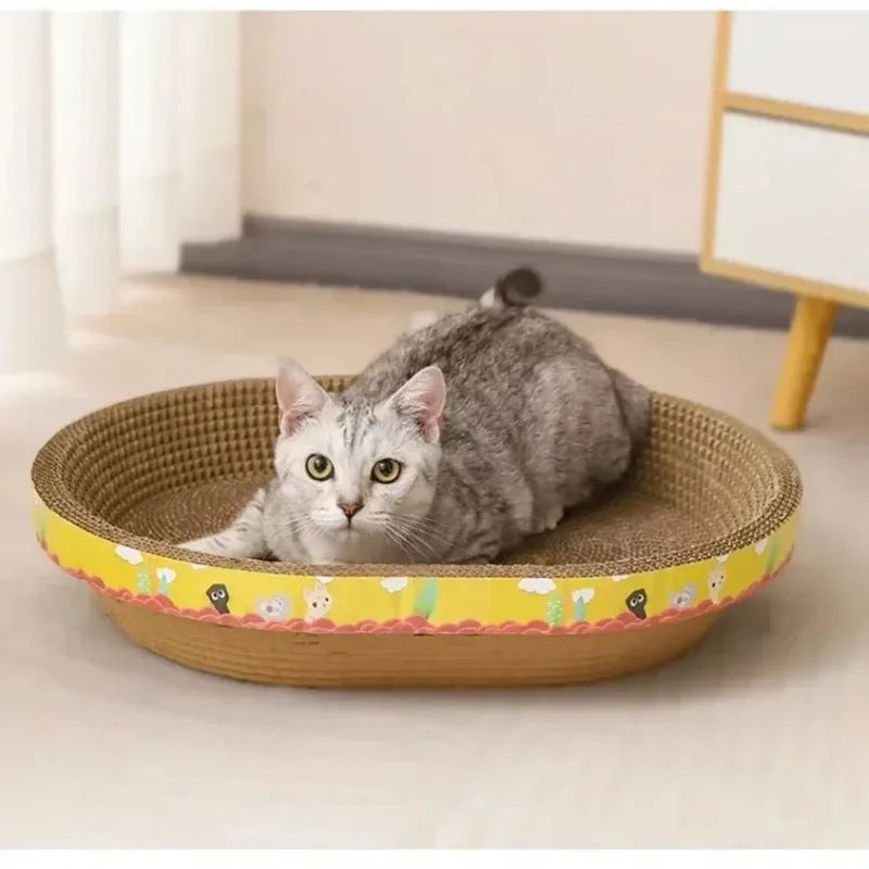 Arranhadores para gatos, redondos, ovais, tigela, ninho para gatos internos, garra de moagem, brinquedos de garra de moagem, placa de arranhar