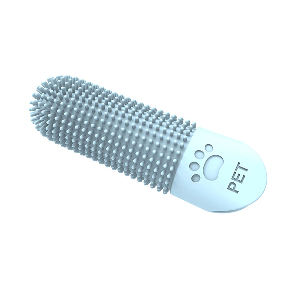 Escovas de dentes de silicone para limpeza de dentes de animais de estimação para cães e gatos, limpeza e remoção de tártaro e pedras.