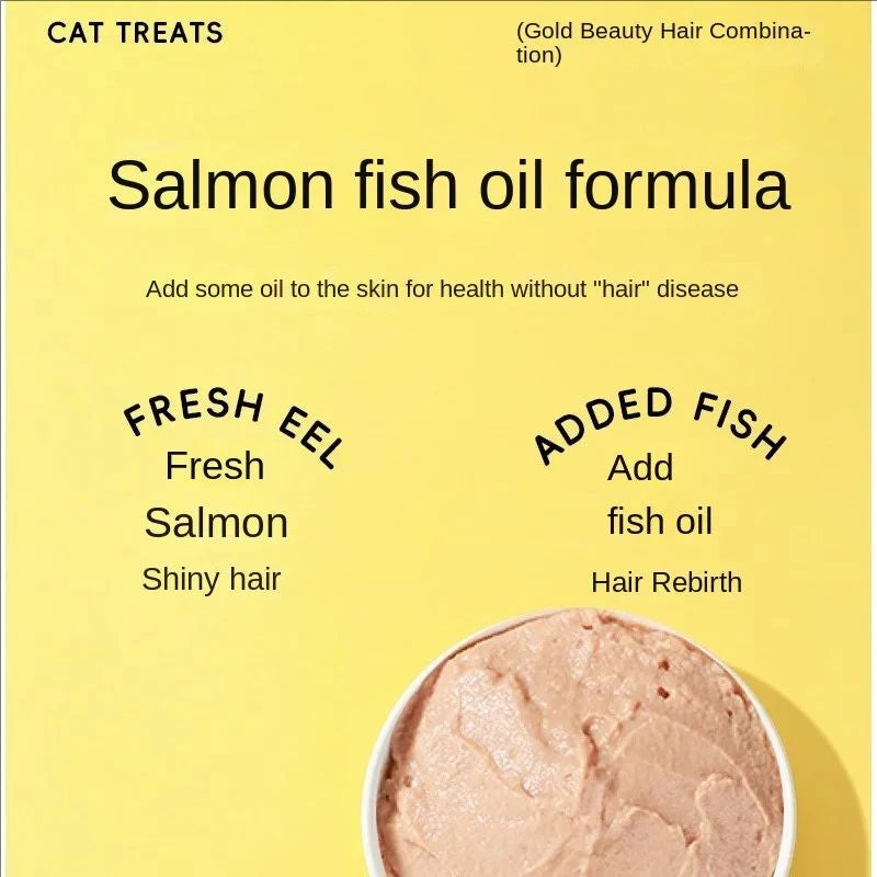 15g*5 Bag Pet Snacks Fish Oil Cat Strips Cat Wet Food Hydrating Cat Snacks Nutrition Salmon eel anchovy Chicken Cat Liquid Snack