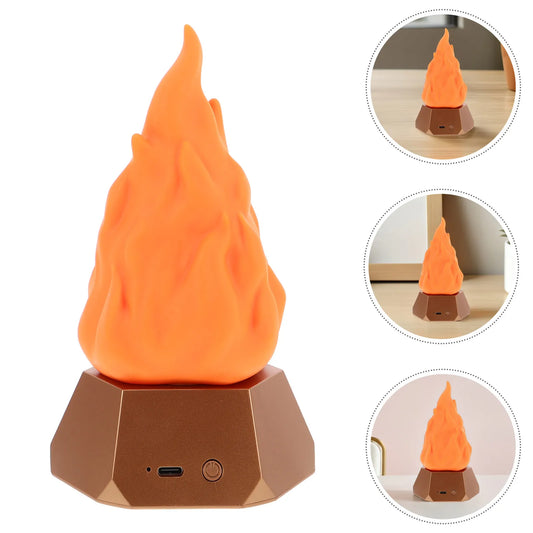 Lâmpada de chama simulada com efeito de fogo LED piscante, brilho ajustável, à prova d'água, festa de Halloween para ambientes internos