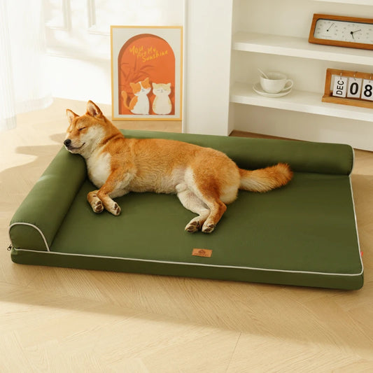 Dog Beds for Large Dogs,Waterproof Dog Bed,Big Pet Bed with Washable Removable Waterproof Pillow Cover and Anti-Slip Bottom