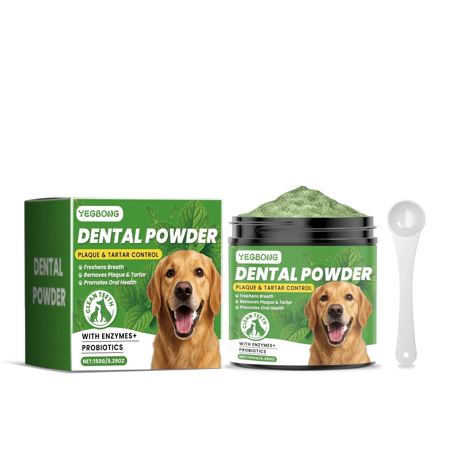 Pó para limpeza de dentes de cachorro Pó dental para cães e purificador de hálito de gatos Remove placa bacteriana Laboratório de limpeza de dentes de animais de estimação co Limpeza de dentes de cachorro