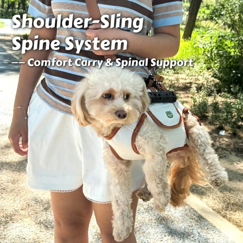 Mochila para cães Air-Lift Carry Harness - Guia respirável e antipuxão para cães pequenos, à prova de fugas e superconfortável!