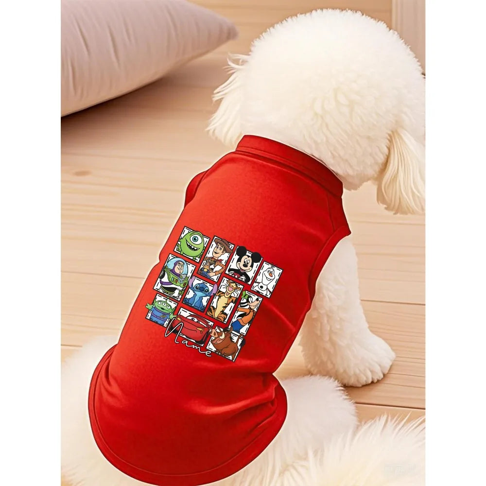 Colete para animais de estimação impresso pela Sanrio, feito de material de fibra para lazer interno e externo, entretenimento, roupas para cães e gatos