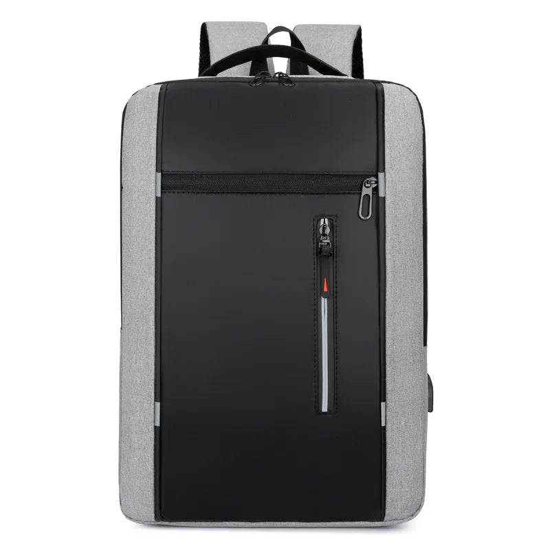 Mochilas escolares masculinas à prova d'água para laptop, mochilas escolares com entrada USB de 15,6 polegadas, mochilas de grande capacidade para homens