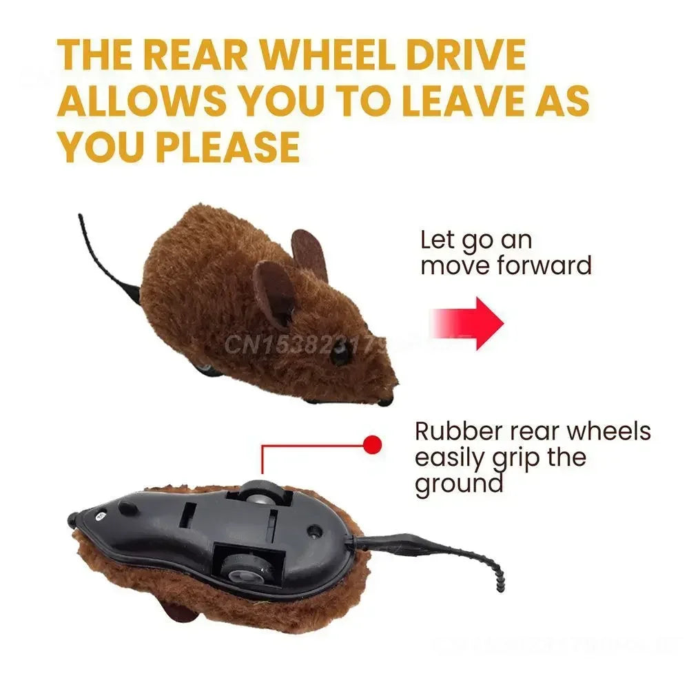 Pet Interactive Mouse Toy Plush Simulation Sound-Making Cat  Boredom Relief Amusement Chew Toy Safe Durable Small Size Realistic