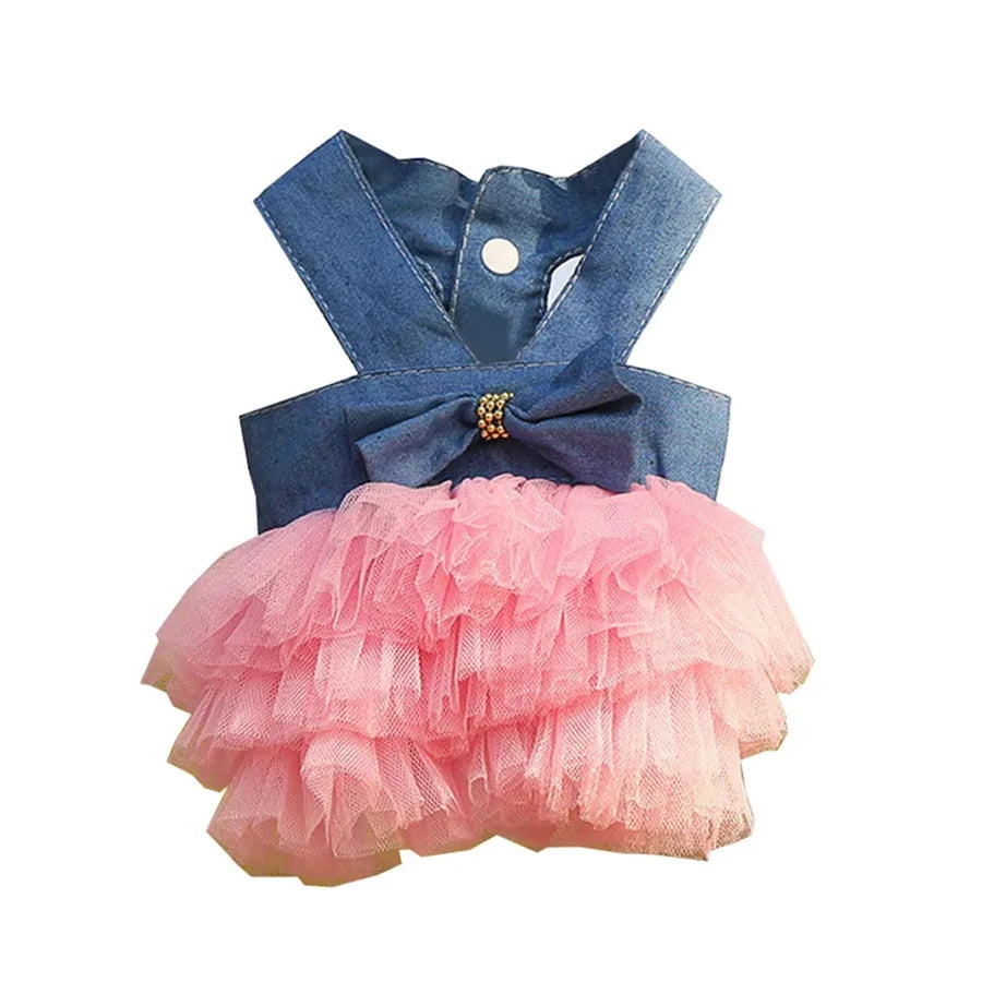 1 peça roupa de verão para animais de estimação chihuahua saia listrada vestido de renda para animais de estimação vestido para cachorro saia de renda arreios filhote gato princesa roupa filhote fofo